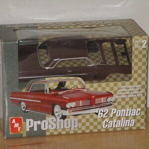 AMT 1962 Pro Shop Pontiac Catalina Dark Red Diecast Plastic Model Kit Brand New